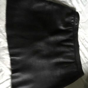 Black leather skirt